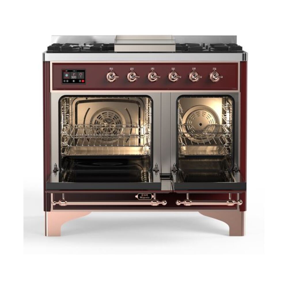 ILVE UMD10F Majestic II 40 inch Dual Fuel Range with 6 Burners, Griddle