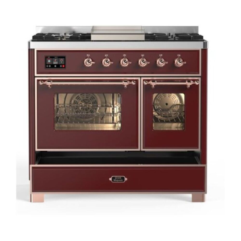 ILVE UMD10F Majestic II 40 inch Dual Fuel Range with 6 Burners, Griddle