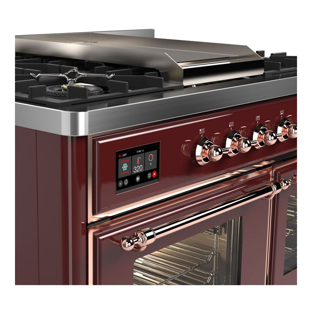 ILVE UMD10F Majestic II 40 inch Dual Fuel Range with 6 Burners, Griddle