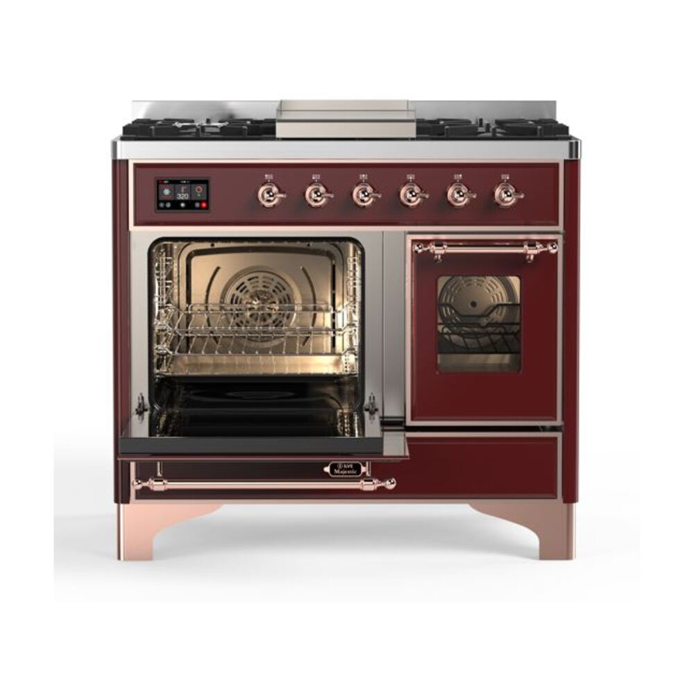 ILVE UMD10F Majestic II 40 inch Dual Fuel Range with 6 Burners, Griddle