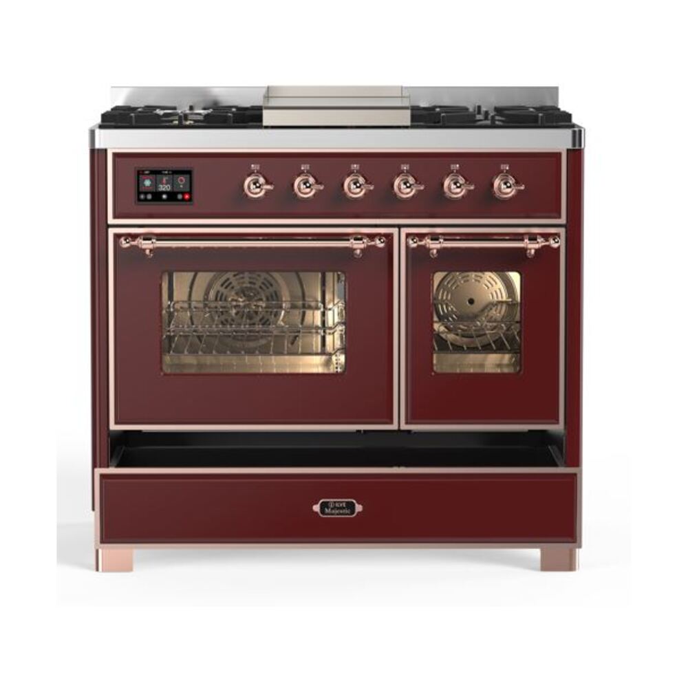 ILVE UMD10F Majestic II 40 inch Dual Fuel Range with 6 Burners, Griddle