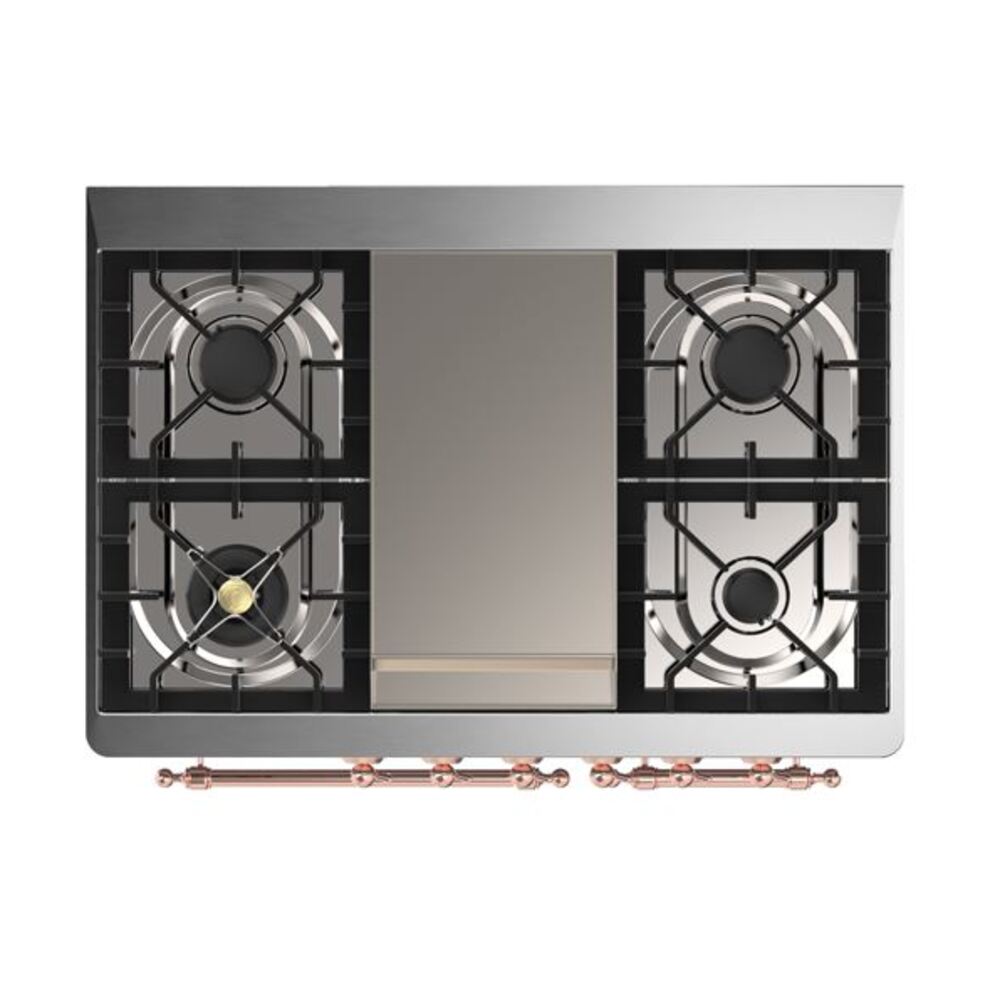 ILVE UMD10F Majestic II 40 inch Dual Fuel Range with 6 Burners, Griddle