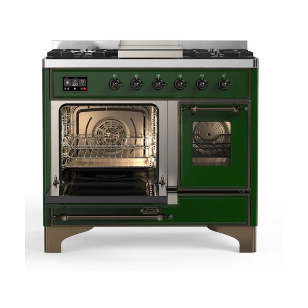 ILVE UMD10F Majestic II 40 inch Dual Fuel Range with 6 Burners, Griddle