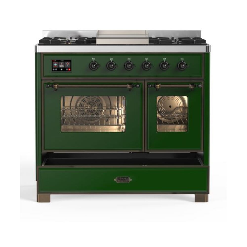 ILVE UMD10F Majestic II 40 inch Dual Fuel Range with 6 Burners, Griddle