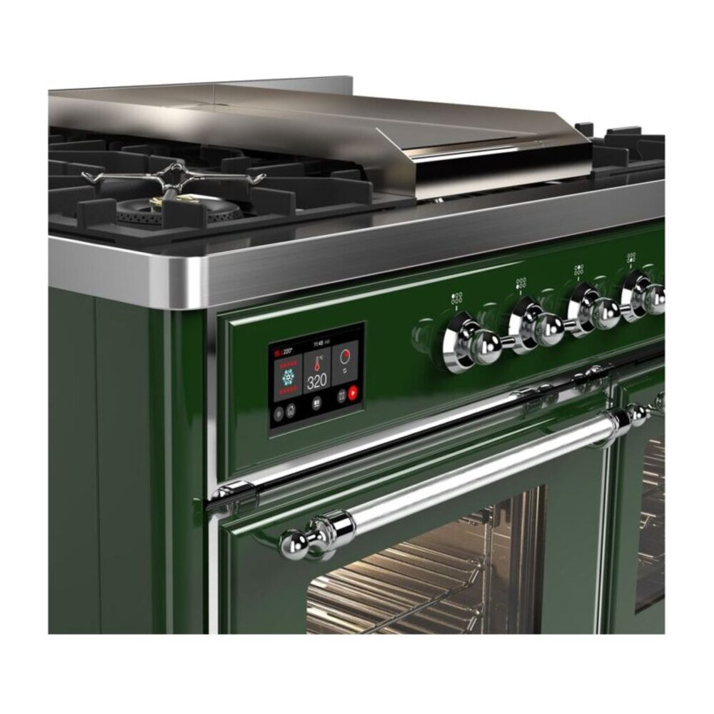 ILVE UMD10F Majestic II 40 inch Dual Fuel Range with 6 Burners, Griddle