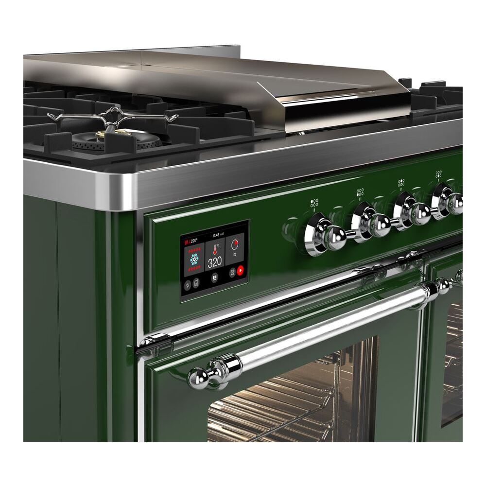 ILVE UMD10F Majestic II 40 inch Dual Fuel Range with 6 Burners, Griddle