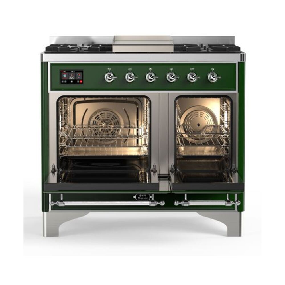 ILVE UMD10F Majestic II 40 inch Dual Fuel Range with 6 Burners, Griddle