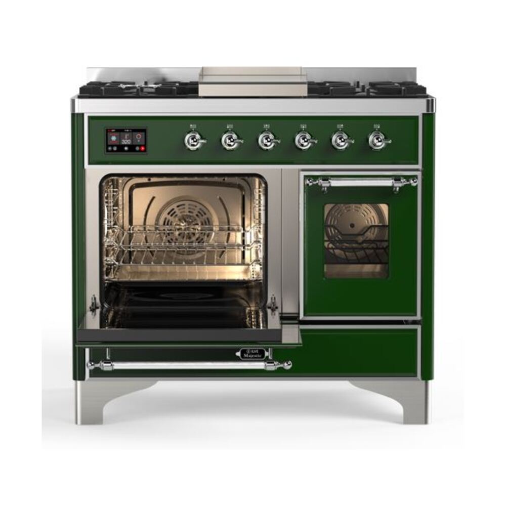 ILVE UMD10F Majestic II 40 inch Dual Fuel Range with 6 Burners, Griddle