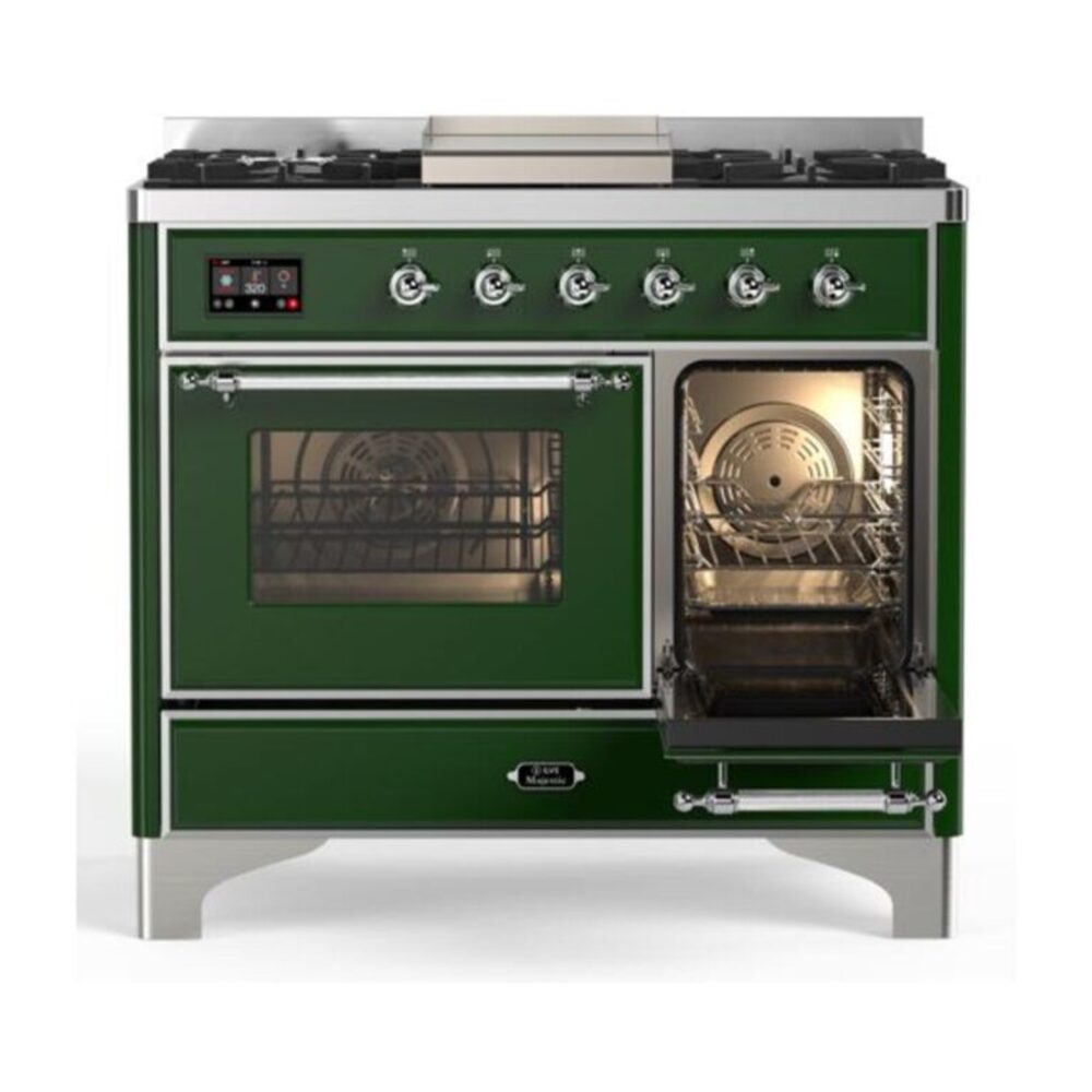 ILVE UMD10F Majestic II 40 inch Dual Fuel Range with 6 Burners, Griddle