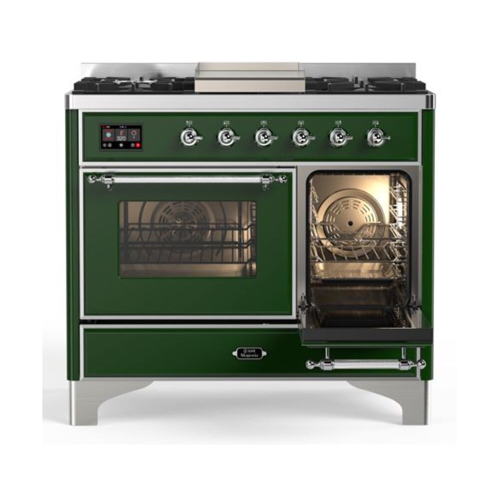 ILVE UMD10F Majestic II 40 inch Dual Fuel Range with 6 Burners, Griddle
