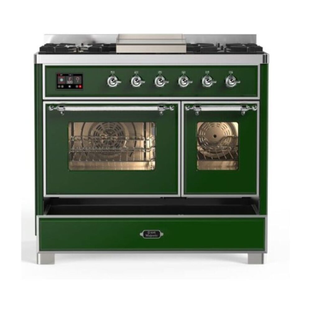 ILVE UMD10F Majestic II 40 inch Dual Fuel Range with 6 Burners, Griddle