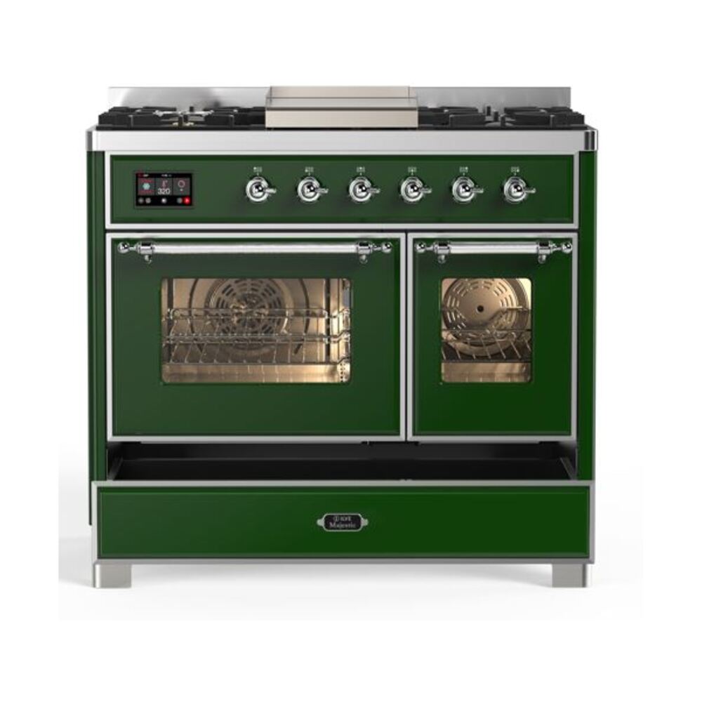 ILVE UMD10F Majestic II 40 inch Dual Fuel Range with 6 Burners, Griddle