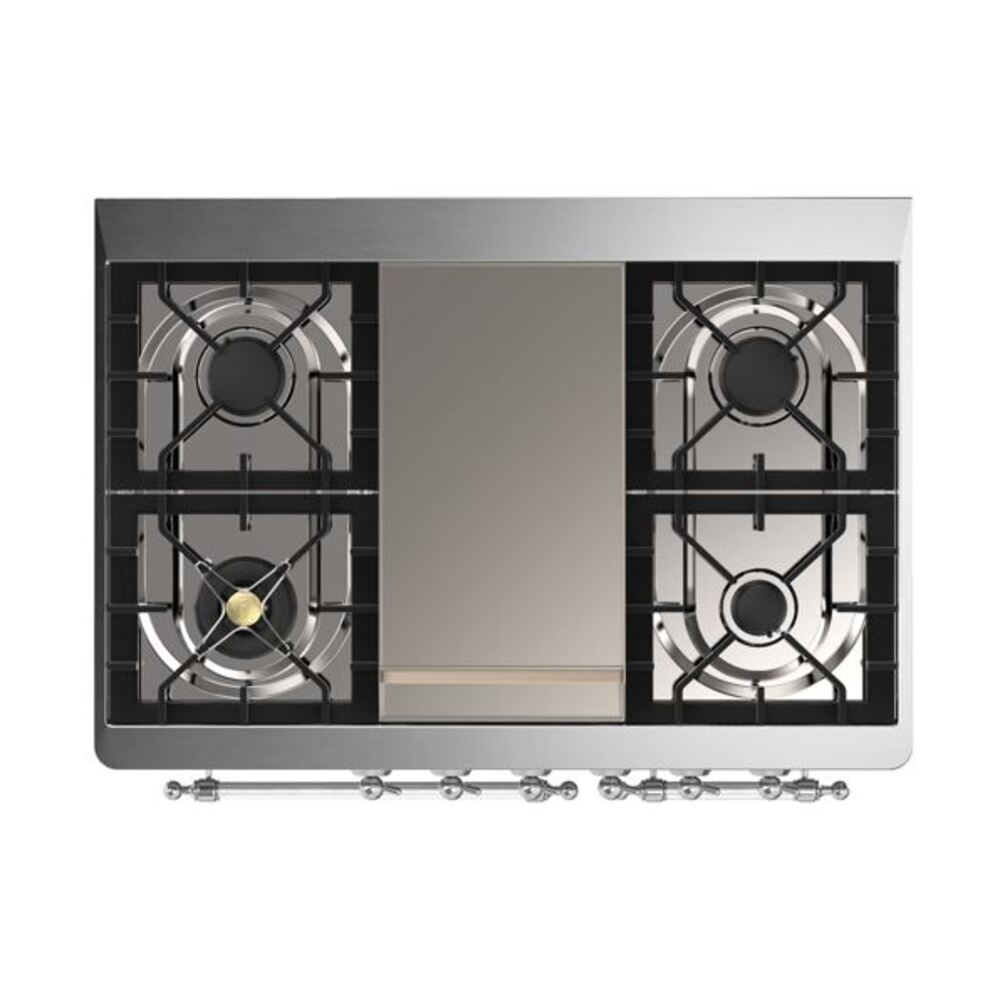 ILVE UMD10F Majestic II 40 inch Dual Fuel Range with 6 Burners, Griddle