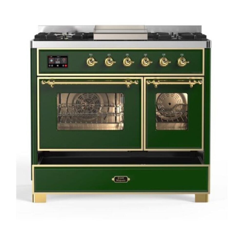 ILVE UMD10F Majestic II 40 inch Dual Fuel Range with 6 Burners, Griddle