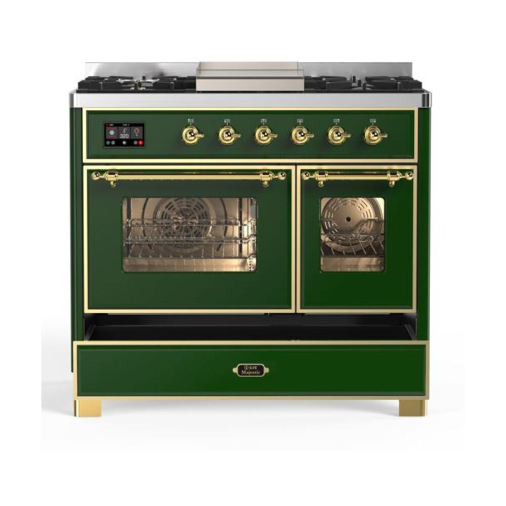 ILVE UMD10F Majestic II 40 inch Dual Fuel Range with 6 Burners, Griddle