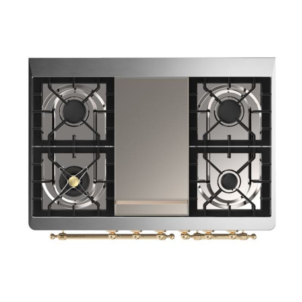 ILVE UMD10F Majestic II 40 inch Dual Fuel Range with 6 Burners, Griddle