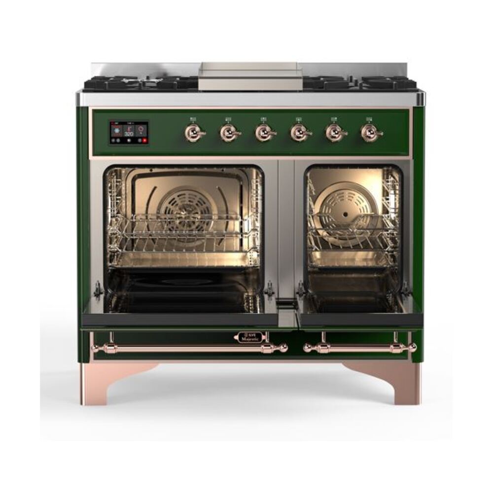 ILVE UMD10F Majestic II 40 inch Dual Fuel Range with 6 Burners, Griddle