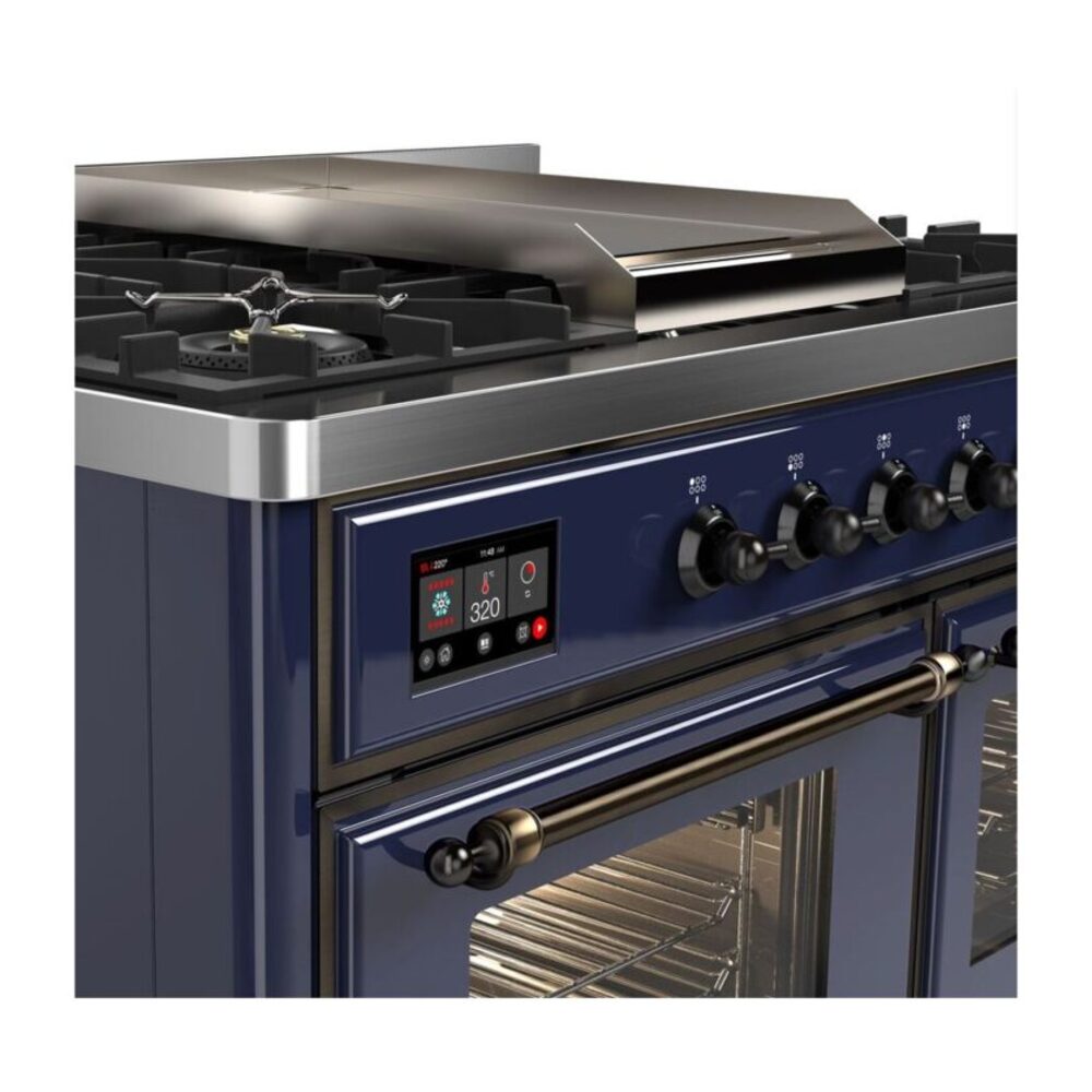 ILVE UMD10F Majestic II 40 inch Dual Fuel Range with 6 Burners, Griddle