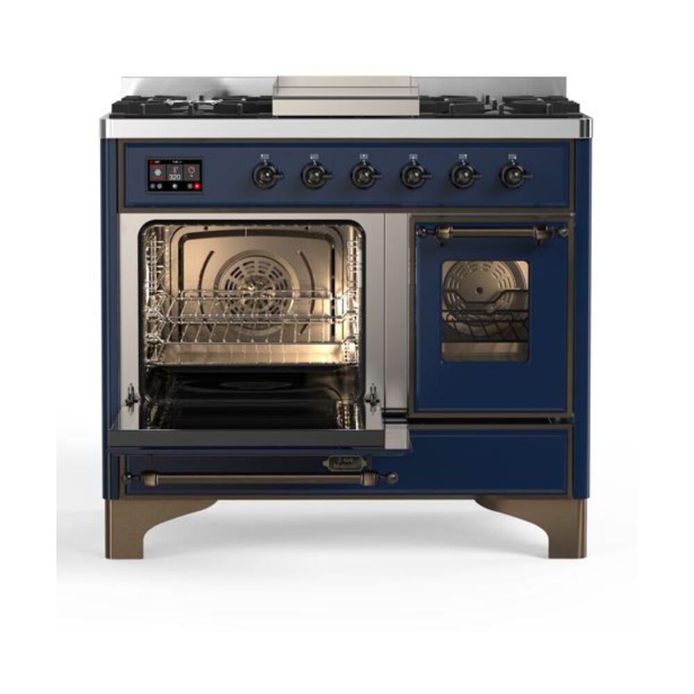 ILVE UMD10F Majestic II 40 inch Dual Fuel Range with 6 Burners, Griddle