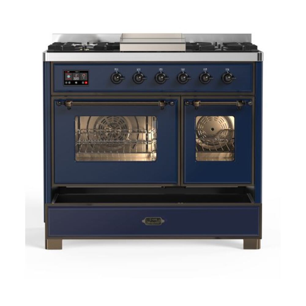 ILVE UMD10F Majestic II 40 inch Dual Fuel Range with 6 Burners, Griddle