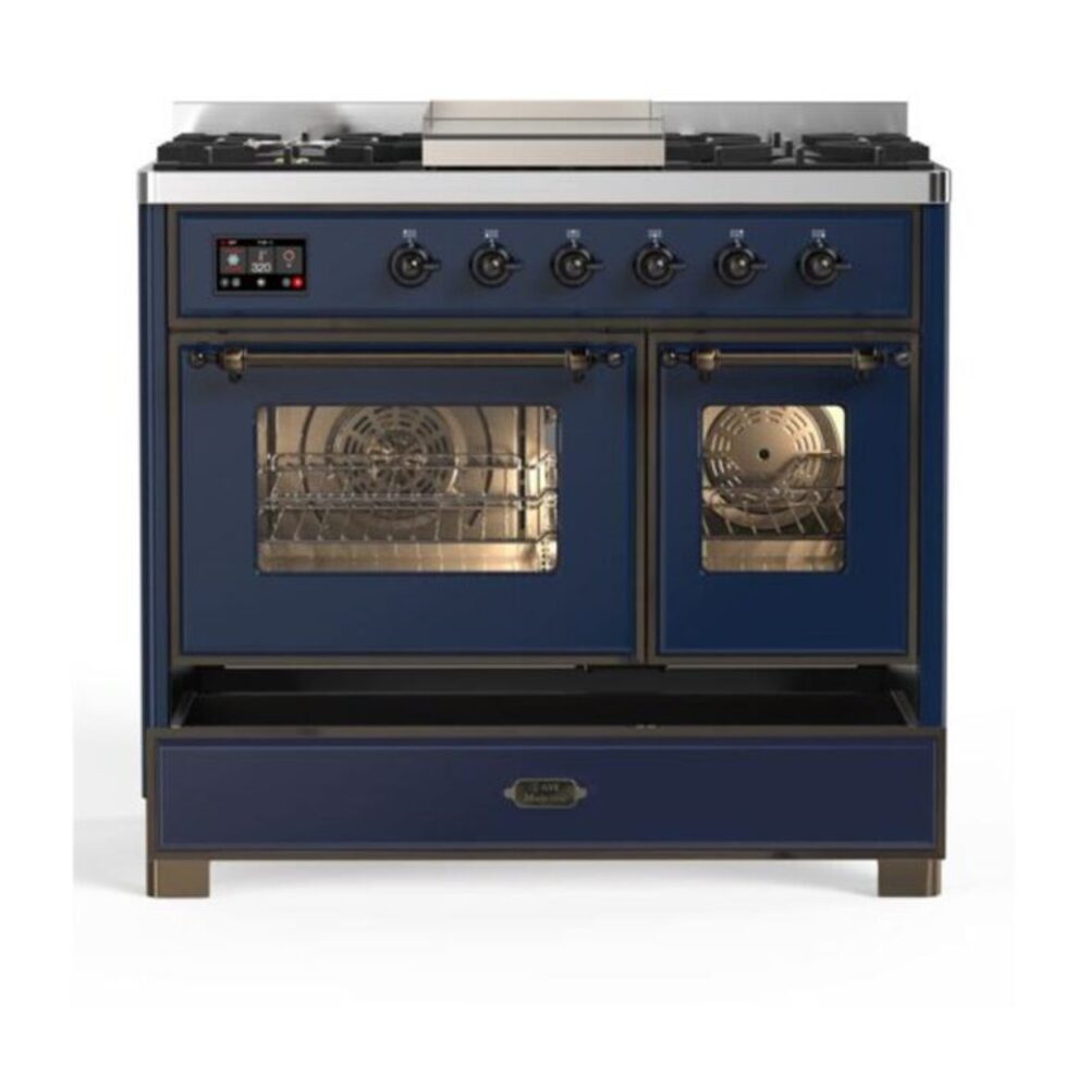 ILVE UMD10F Majestic II 40 inch Dual Fuel Range with 6 Burners, Griddle