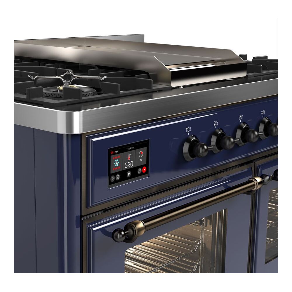 ILVE UMD10F Majestic II 40 inch Dual Fuel Range with 6 Burners, Griddle