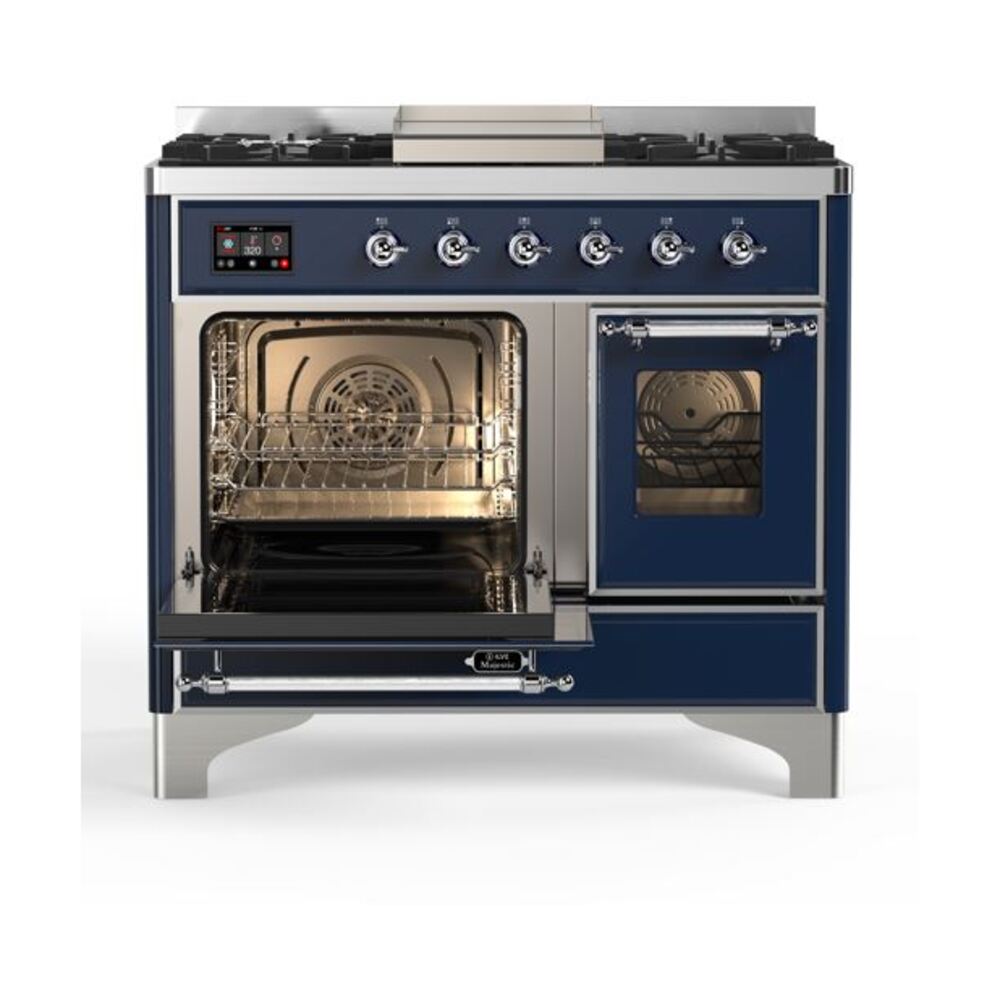 ILVE UMD10F Majestic II 40 inch Dual Fuel Range with 6 Burners, Griddle