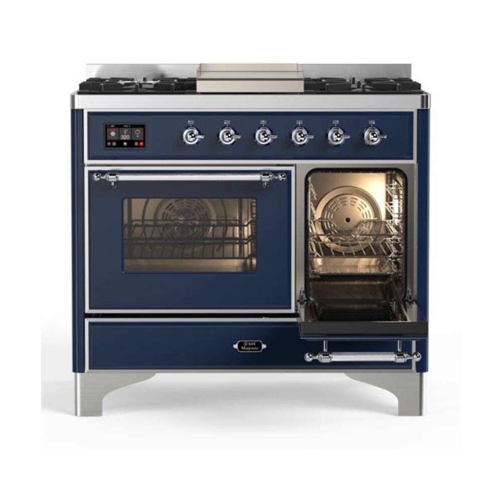 ILVE UMD10F Majestic II 40 inch Dual Fuel Range with 6 Burners, Griddle