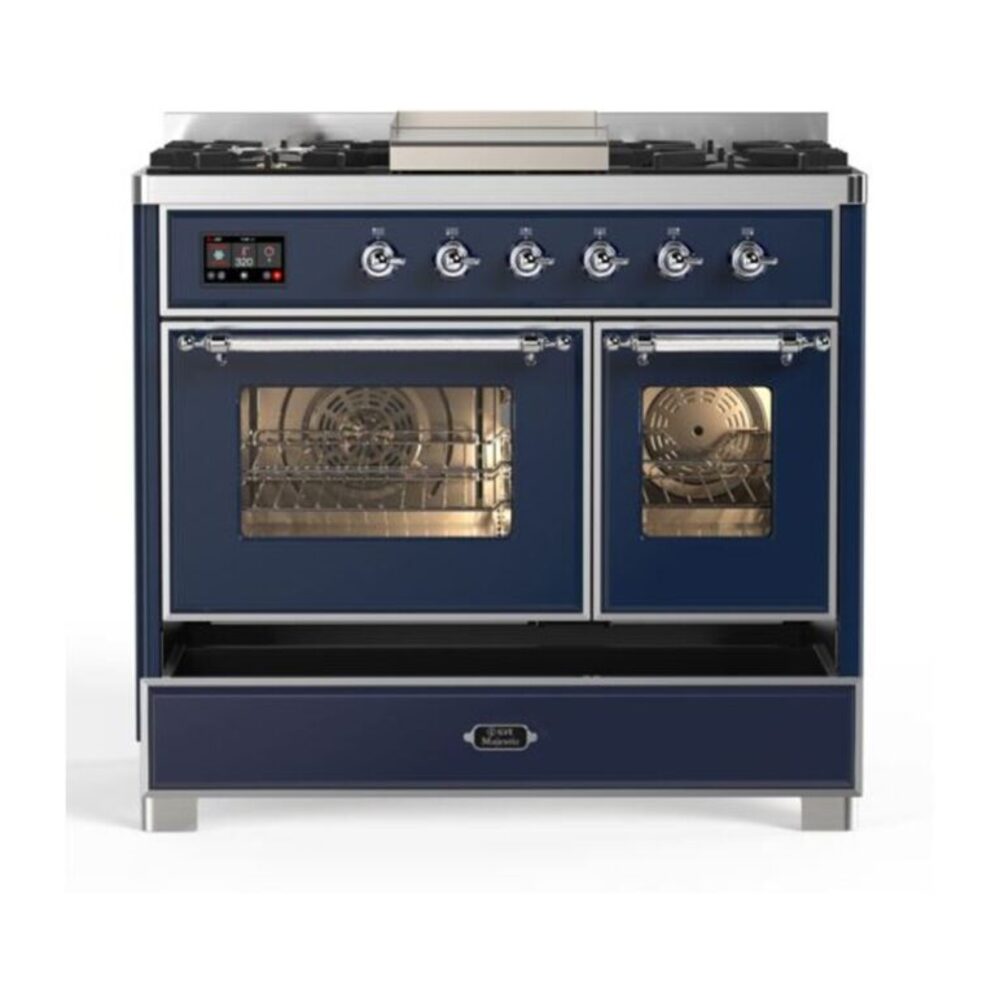 ILVE UMD10F Majestic II 40 inch Dual Fuel Range with 6 Burners, Griddle