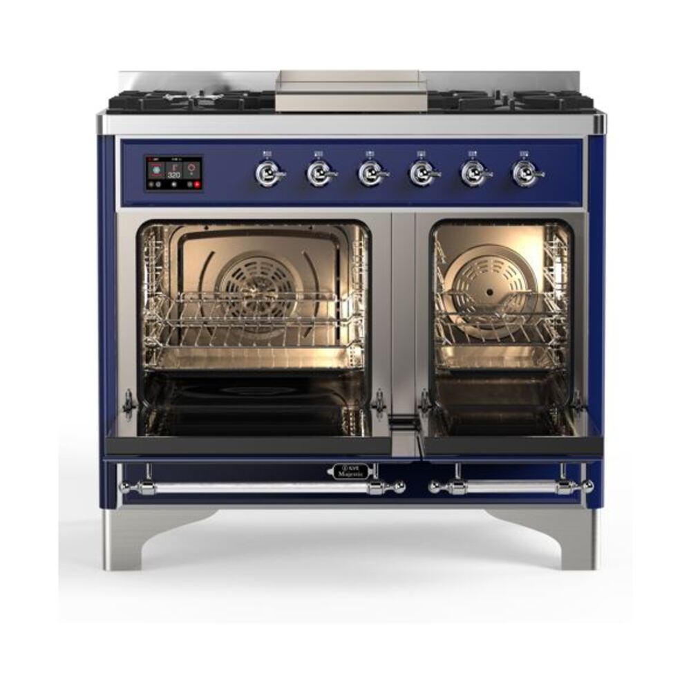 ILVE UMD10F Majestic II 40 inch Dual Fuel Range with 6 Burners, Griddle