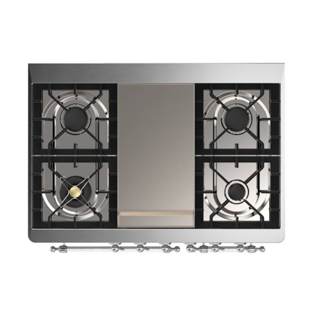 ILVE UMD10F Majestic II 40 inch Dual Fuel Range with 6 Burners, Griddle