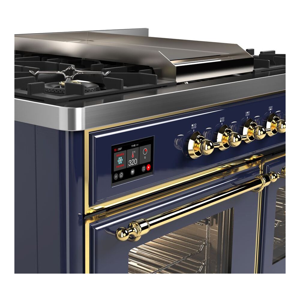 ILVE UMD10F Majestic II 40 inch Dual Fuel Range with 6 Burners, Griddle