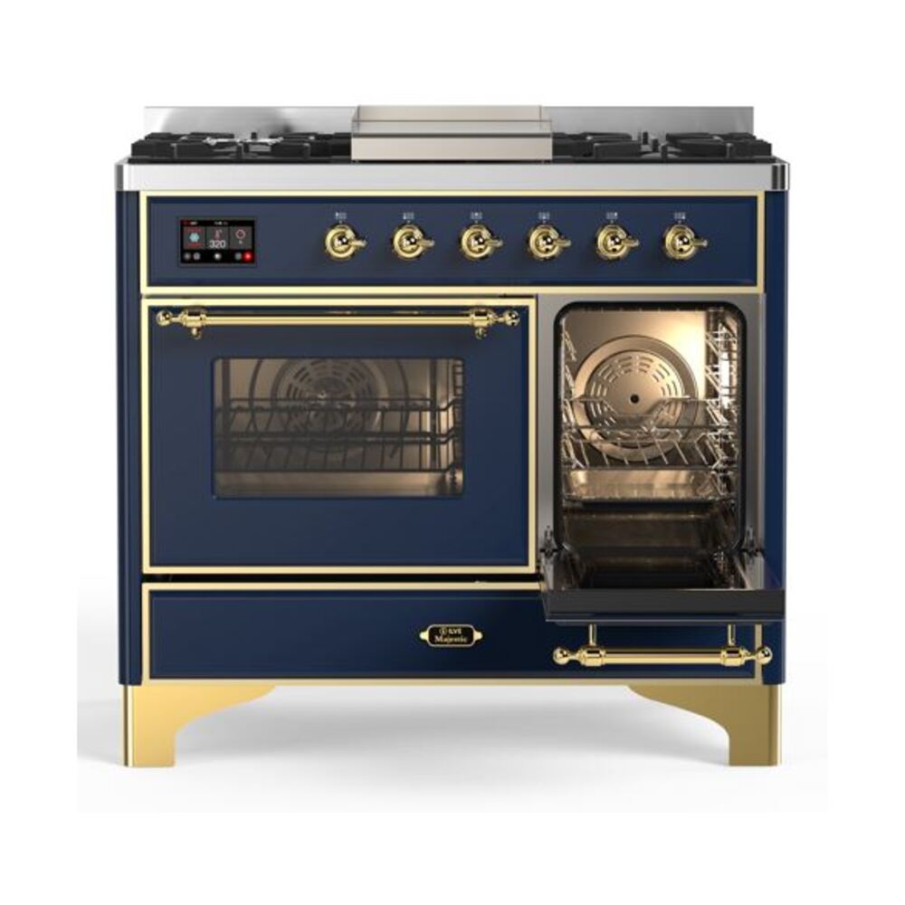 ILVE UMD10F Majestic II 40 inch Dual Fuel Range with 6 Burners, Griddle