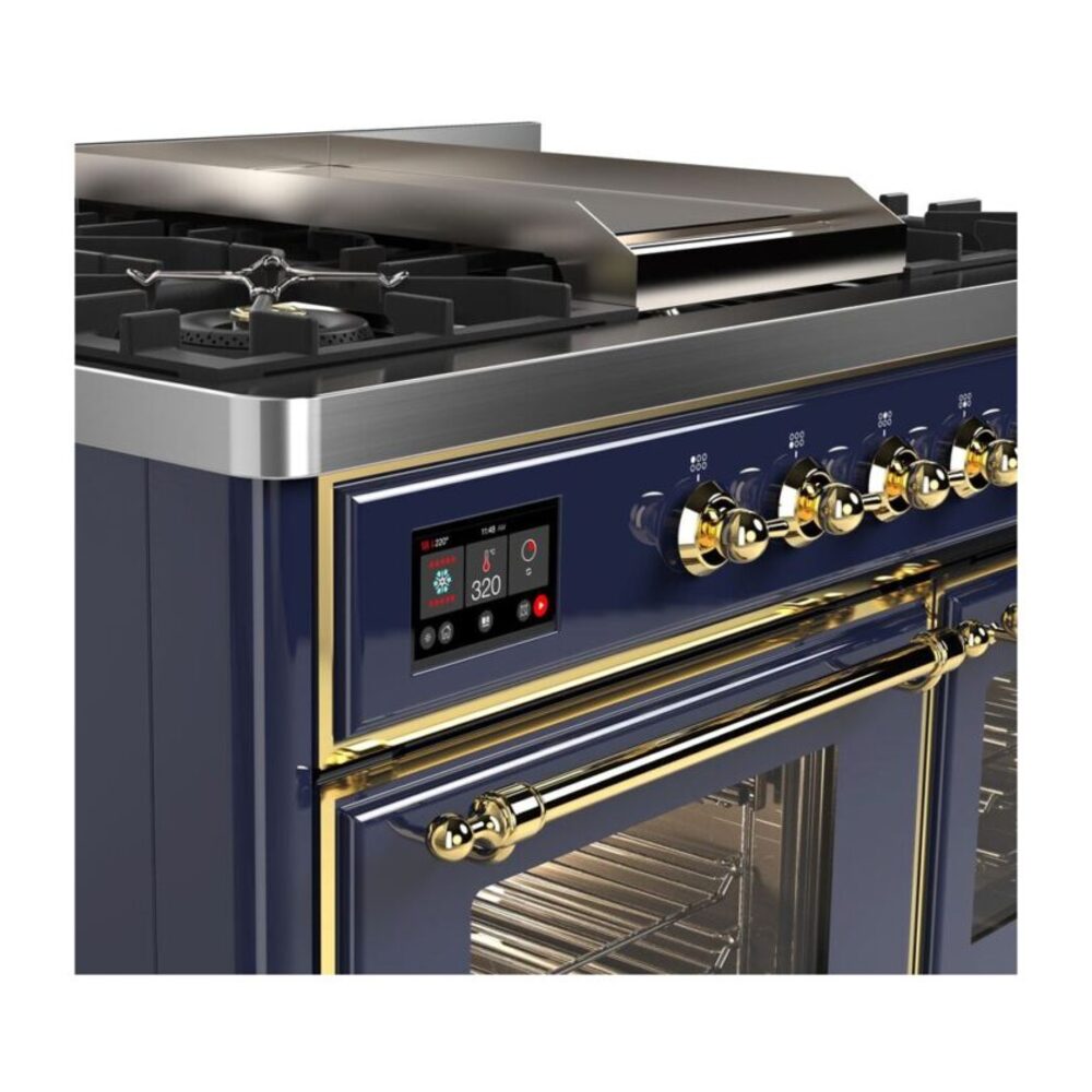 ILVE UMD10F Majestic II 40 inch Dual Fuel Range with 6 Burners, Griddle