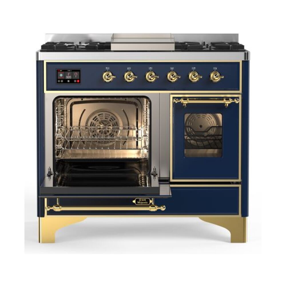 ILVE UMD10F Majestic II 40 inch Dual Fuel Range with 6 Burners, Griddle