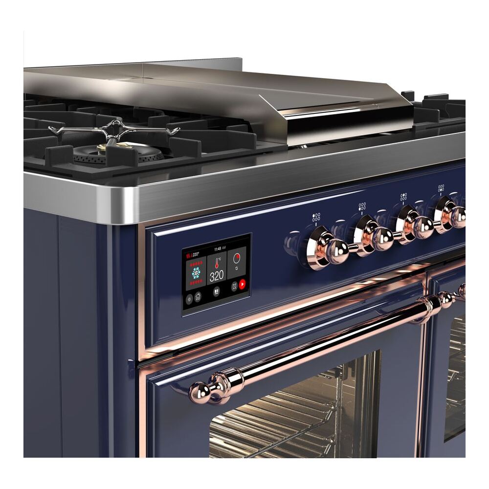 ILVE UMD10F Majestic II 40 inch Dual Fuel Range with 6 Burners, Griddle