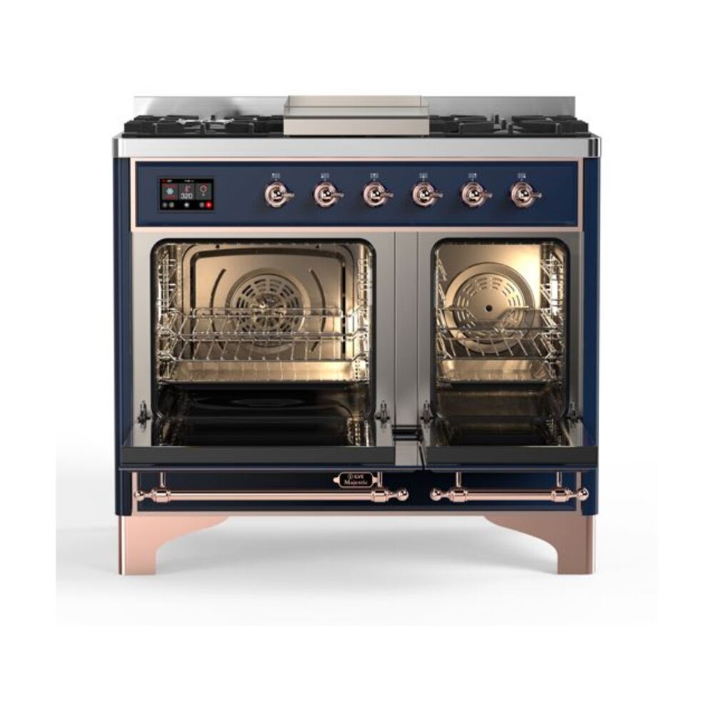 ILVE UMD10F Majestic II 40 inch Dual Fuel Range with 6 Burners, Griddle