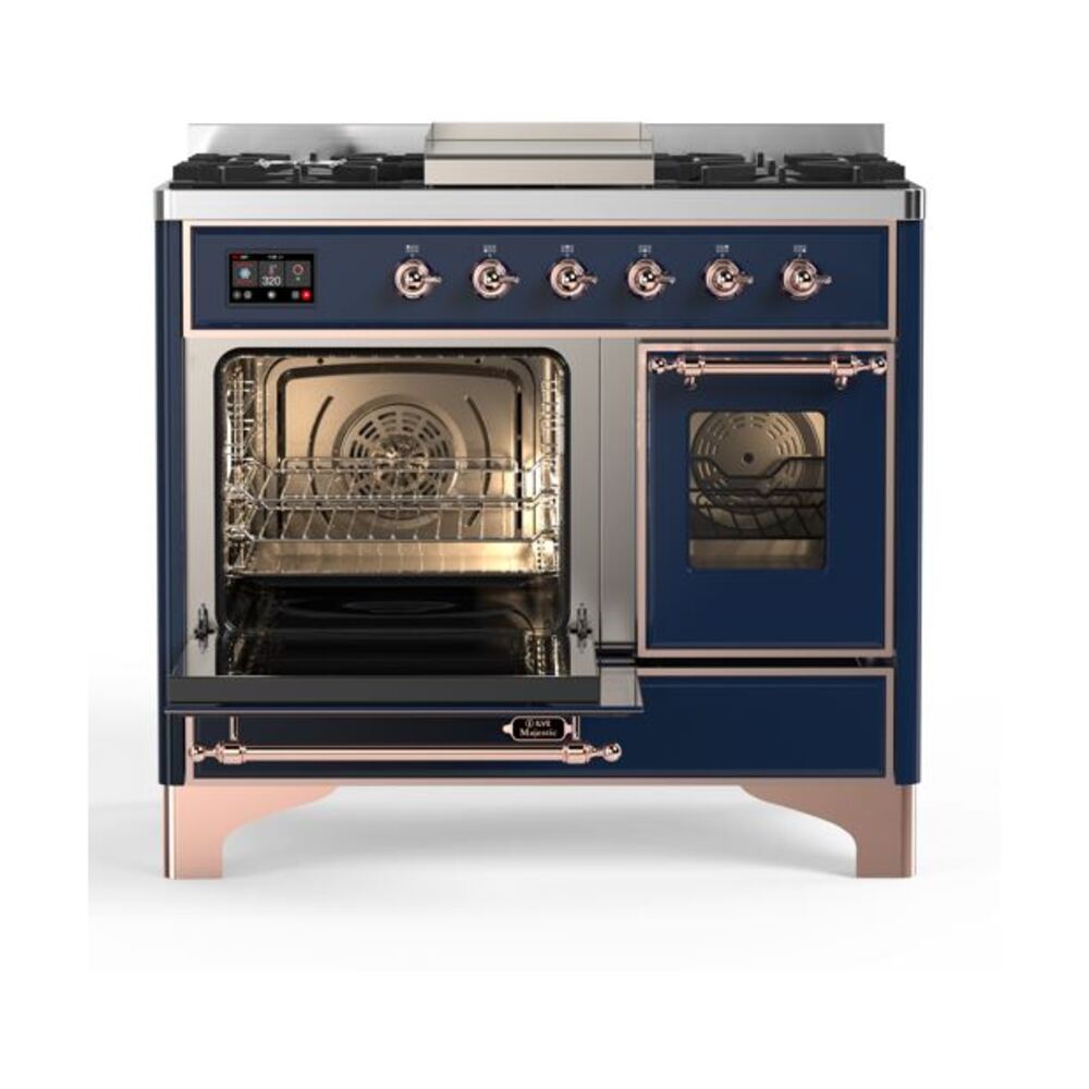ILVE UMD10F Majestic II 40 inch Dual Fuel Range with 6 Burners, Griddle
