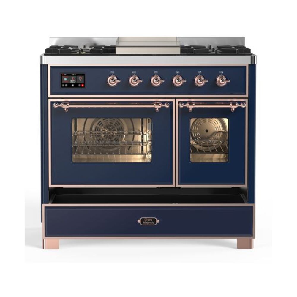 ILVE UMD10F Majestic II 40 inch Dual Fuel Range with 6 Burners, Griddle