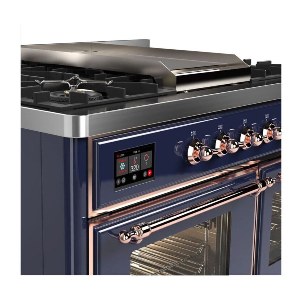 ILVE UMD10F Majestic II 40 inch Dual Fuel Range with 6 Burners, Griddle