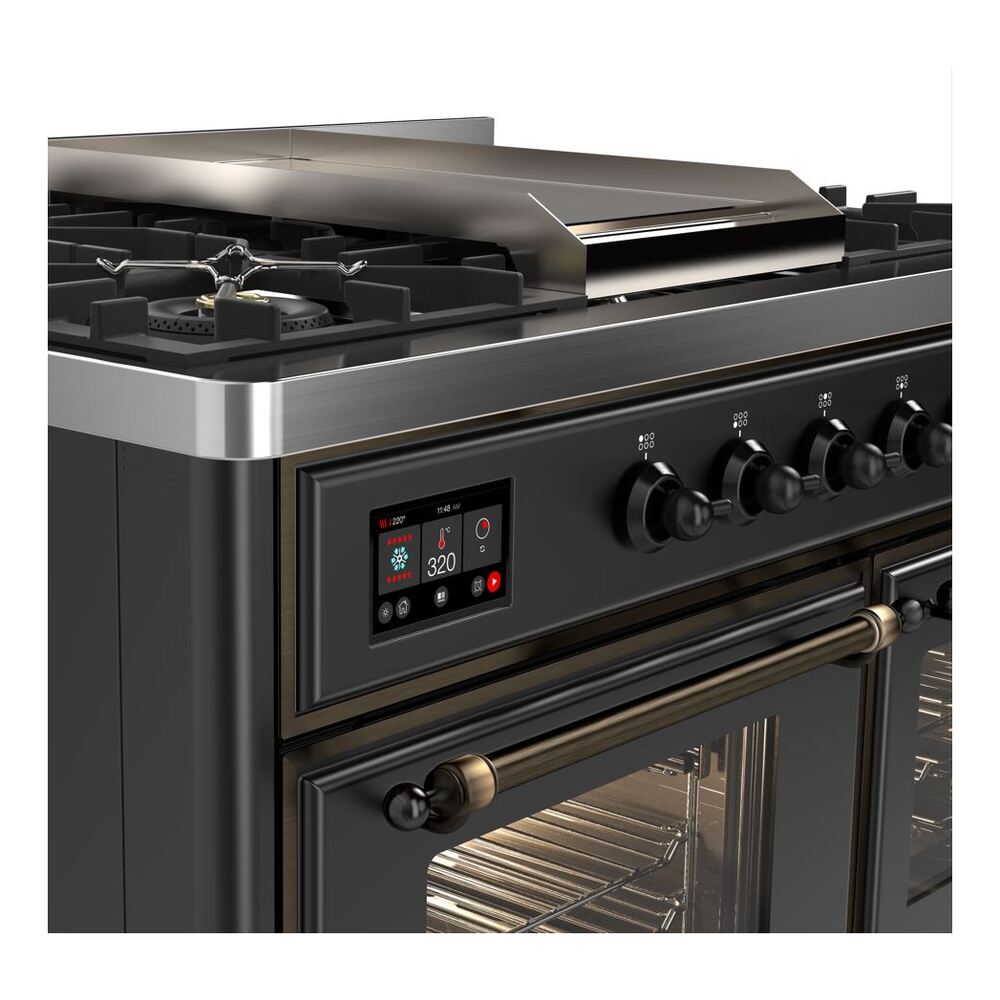 ILVE UMD10F Majestic II 40 inch Dual Fuel Range with 6 Burners, Griddle