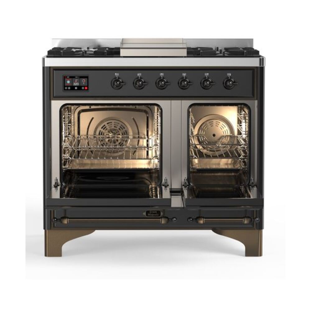 ILVE UMD10F Majestic II 40 inch Dual Fuel Range with 6 Burners, Griddle