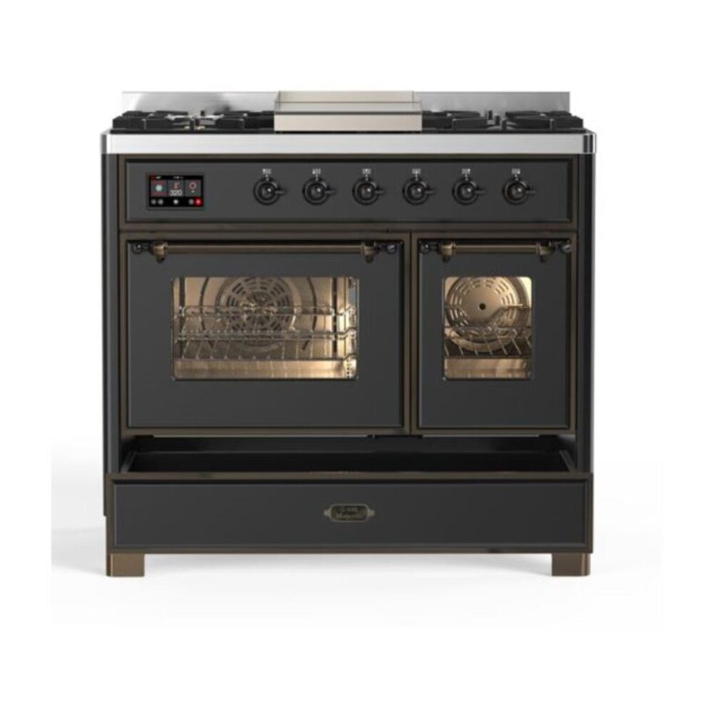 ILVE UMD10F Majestic II 40 inch Dual Fuel Range with 6 Burners, Griddle