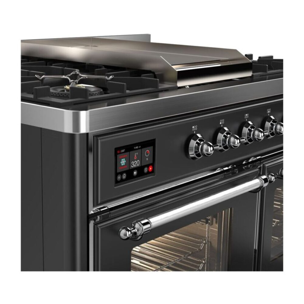 ILVE UMD10F Majestic II 40 inch Dual Fuel Range with 6 Burners, Griddle