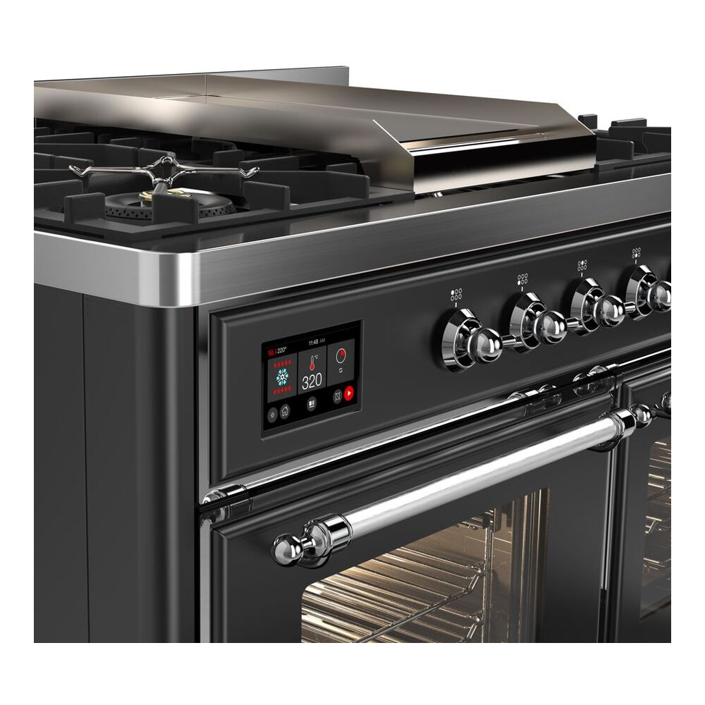 ILVE UMD10F Majestic II 40 inch Dual Fuel Range with 6 Burners, Griddle