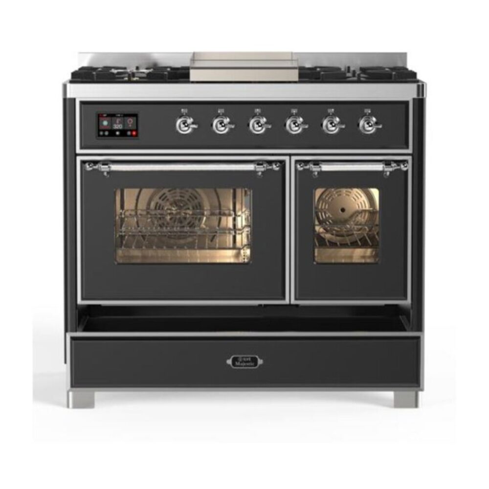 ILVE UMD10F Majestic II 40 inch Dual Fuel Range with 6 Burners, Griddle