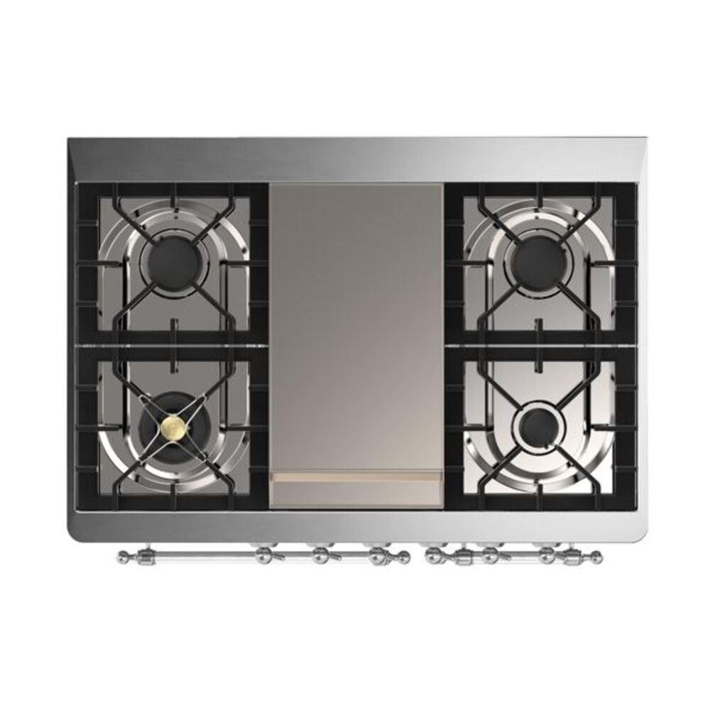 ILVE UMD10F Majestic II 40 inch Dual Fuel Range with 6 Burners, Griddle