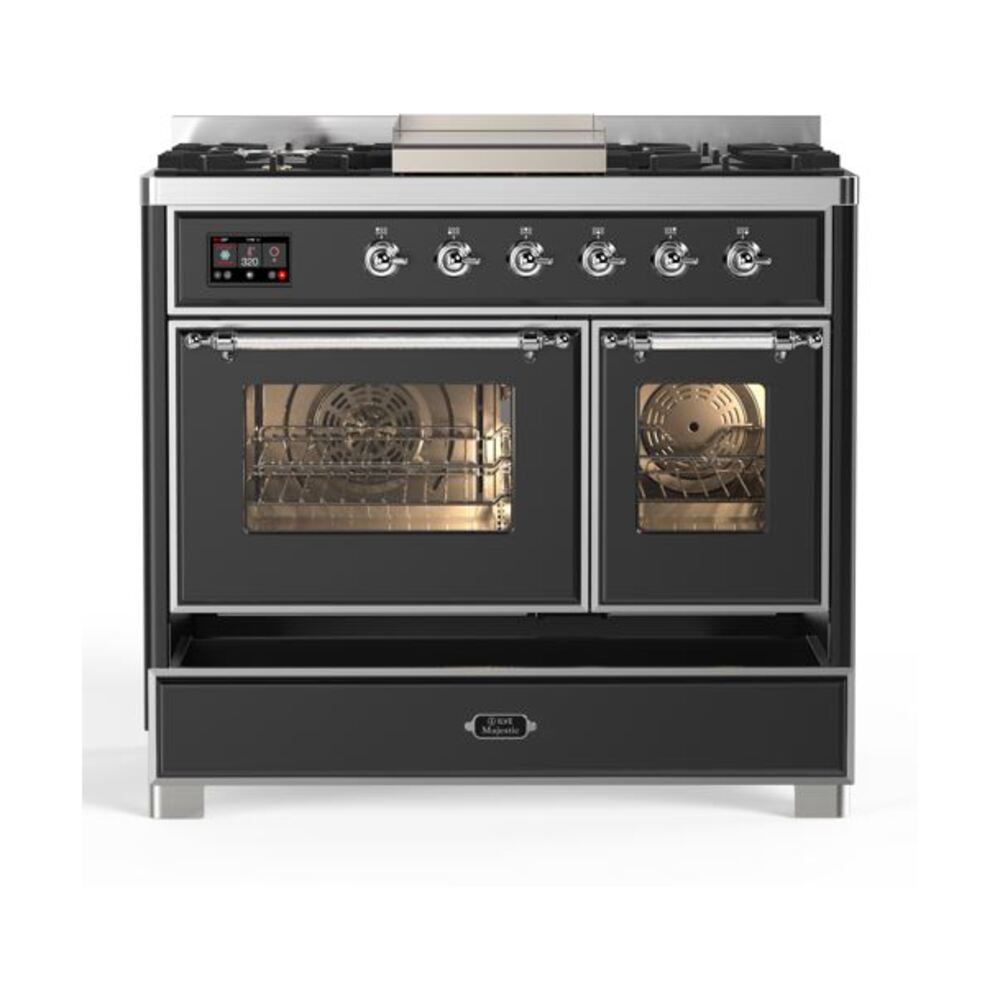 ILVE UMD10F Majestic II 40 inch Dual Fuel Range with 6 Burners, Griddle