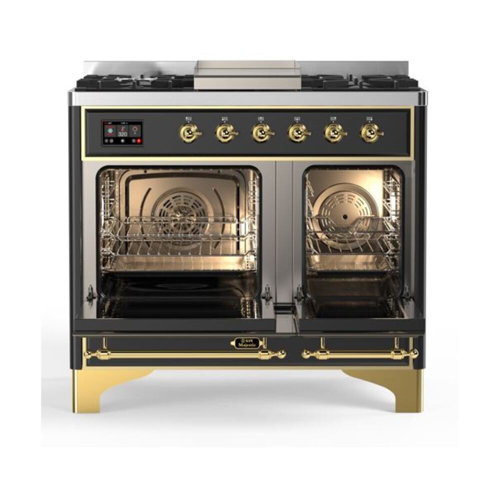 ILVE UMD10F Majestic II 40 inch Dual Fuel Range with 6 Burners, Griddle
