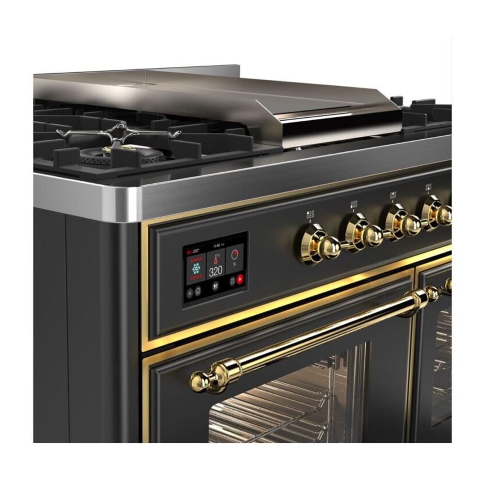 ILVE UMD10F Majestic II 40 inch Dual Fuel Range with 6 Burners, Griddle